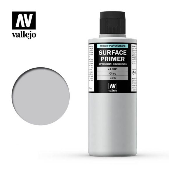 VAL74601 Acrylic Polyurethane Primer - Grey (200ml)
