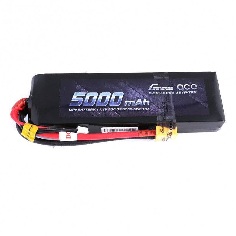 Gens Ace 5000mAh 3S1P 11.1v 50C LiPo XT60 Plug Soft Case