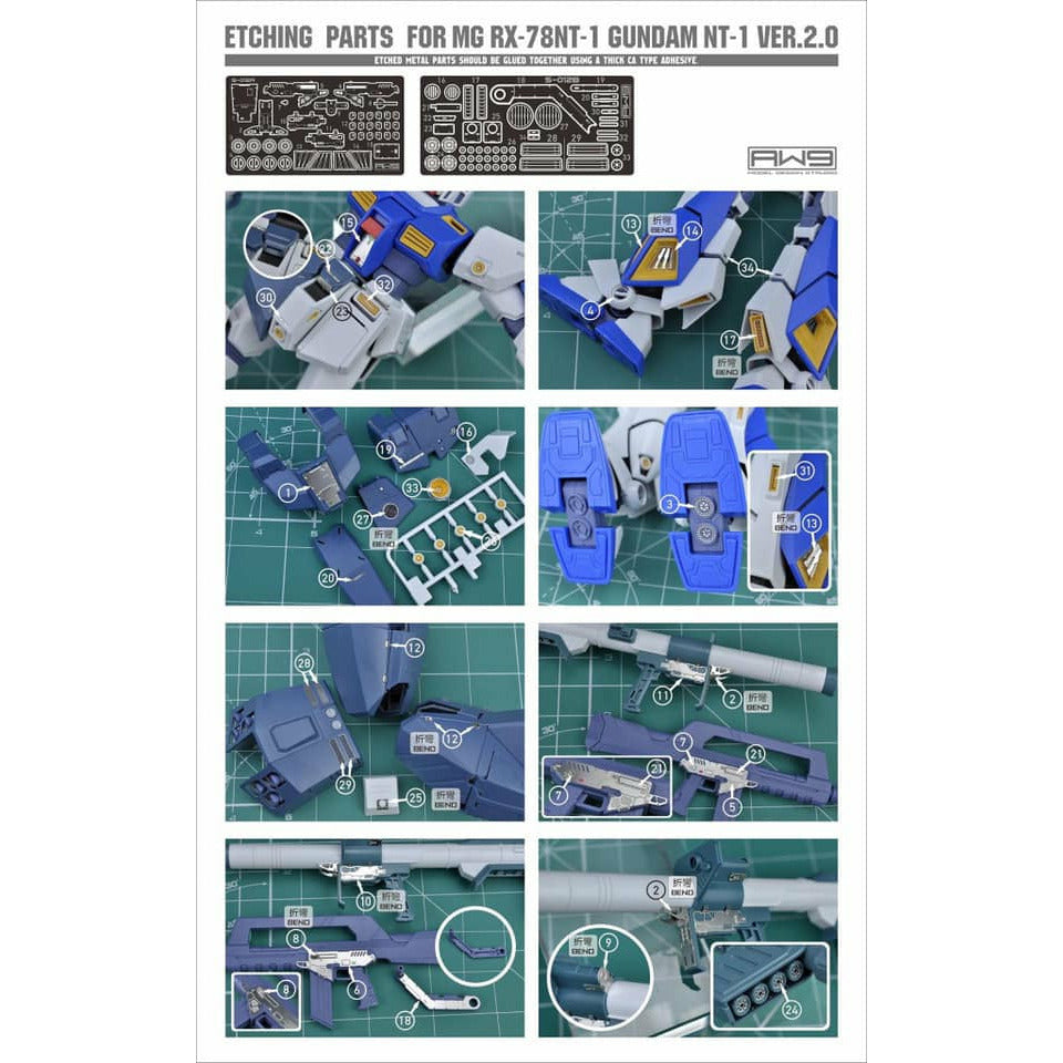 Madworks Photo-Etch Parts for MG RX-78NT-1 Gundam "ALEX" #S12