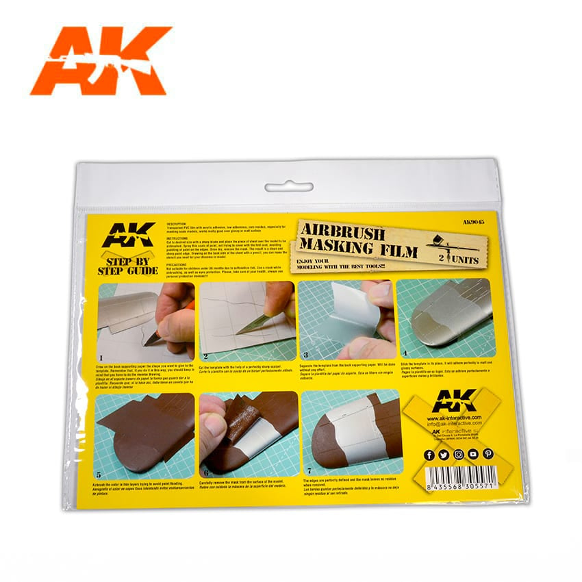 AK Interactive Airbrushing Masking Film (2 Units Size A4) AK-9045