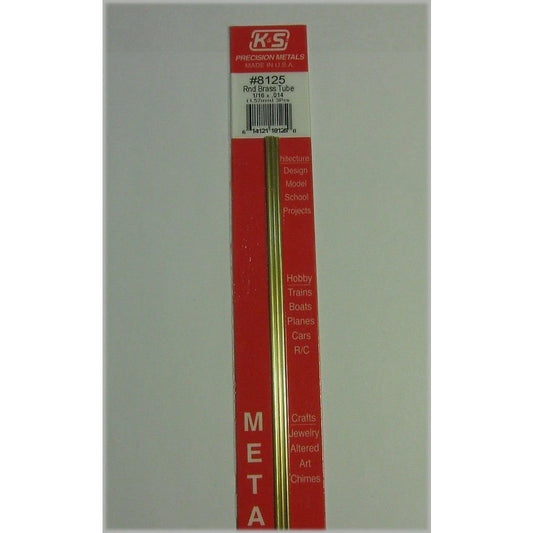 K&S Round Brass Tube - 1/16" OD KSE8125