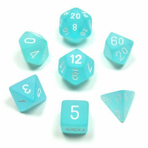 Chessex Frosted 7-Die Set Teal/White CHX27405