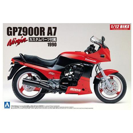 GPZ900R Ninja A7 with Custom Parts 1/12 Model Motorcycle Kit #54543 by Kawasaki