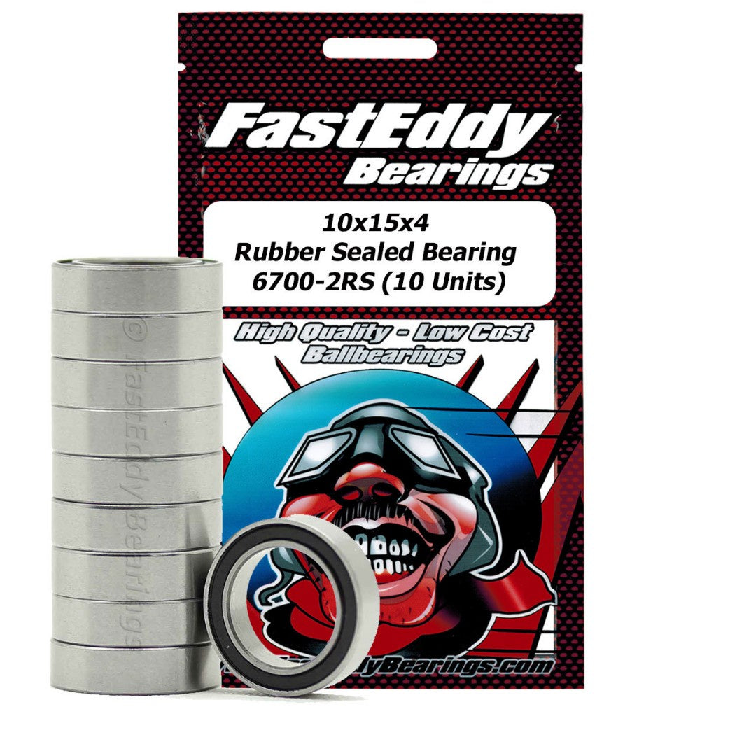 Fast Eddy Rubber Sealed Bearings (1): 10x15x4 TFE273 6700-2RS
