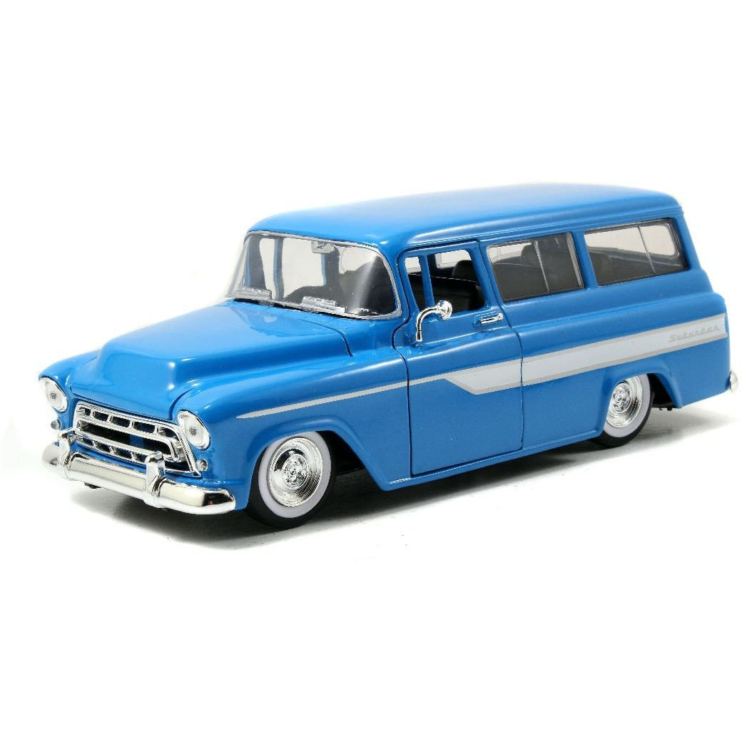 Jada 1/24 "Just Trucks" 1957 Chevy Suburban - Glossy Blue