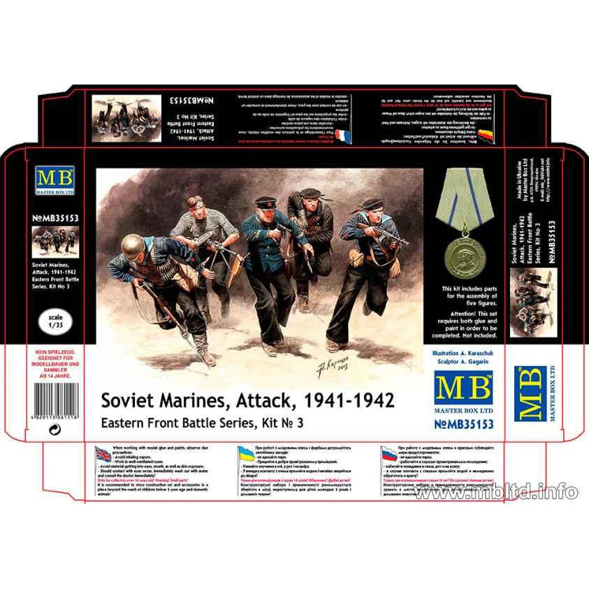 MasterBox Soviet Marines Attack 1941-1942 1/35 by Master Box