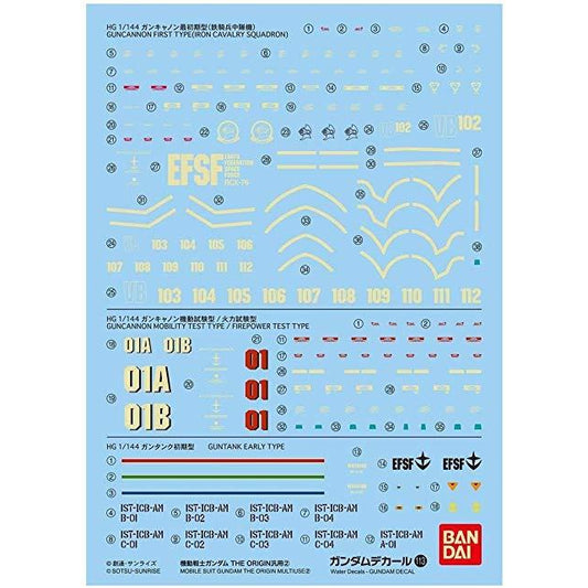 Gundam Decal 113 - Mobile Suit Gundam The Origin Multi-use 2
