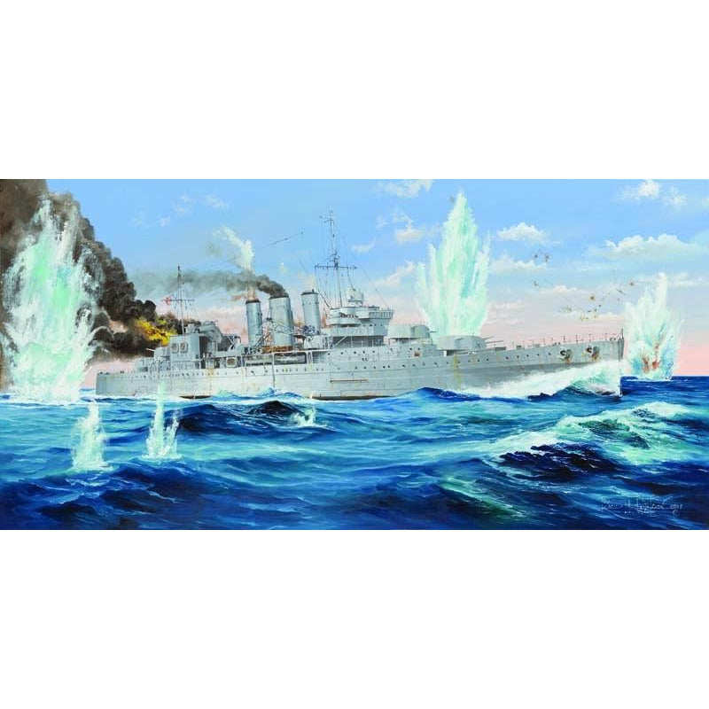 HMS Cornwall 1/350 Model Ship Kit #5353 by Trumpeter
