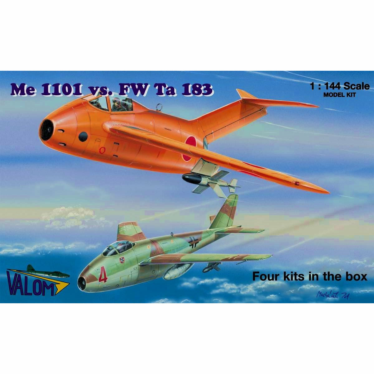 Messerschmitt Me 1101/ Focke-Wulf FW Ta 183 Double kit set 1/144 by Valom