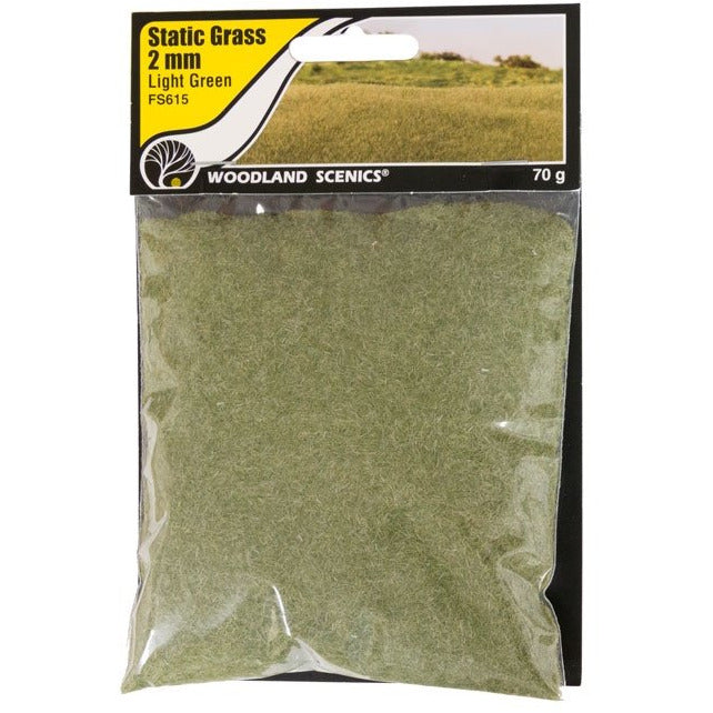 Woodland Scenics Static Grass - 2mm (Light Green) WOO615