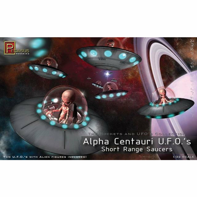 Alpha Centauri UFO's Short Range Saucers 1/32 Science Fiction Model Kit #9102 by Pegasus