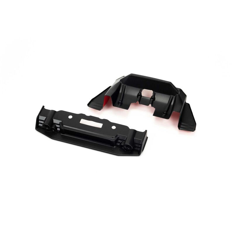 Painted Splitter And Diffuser, Black/Red: FELONY 6S BLX ARA410008