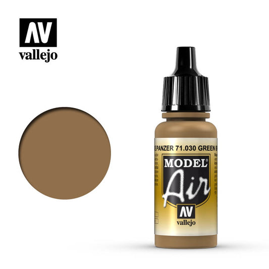 Vallejo Model Air 71.030 Model Air Green Brown 17mL