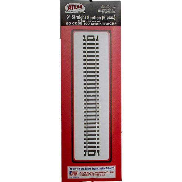Atlas Straight Track [HO] 9" (6pk)