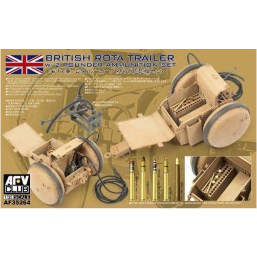 British ROTA Trailer w/ 2 pounder Ammunition Set 1/35 #73264 by AFV Club