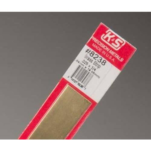 K&S Brass Strip - .025 x 3/4" KSE8238