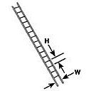 Plastruct 1/49 O Scale ABS Ladder (2 pcs) PLA90423