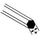 Plastruct 0.060"/1.5mm Styrene Hex Rod (10 pcs) PLA90874