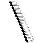 Plastruct O Scale Custom Straight Staircase PLA90941