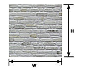 Plastruct 1/48 O Scale Random Coursed Stone Sheet PLA91560