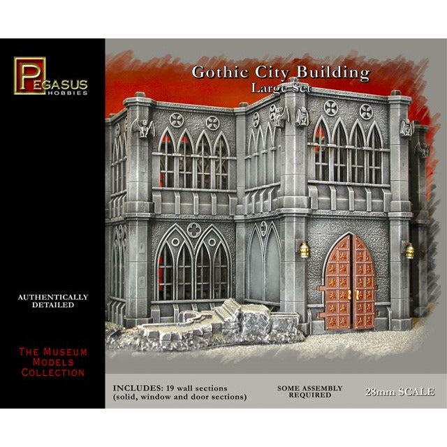 Gothic City Building Large Set 28mm Scale #4923 by Pegasus