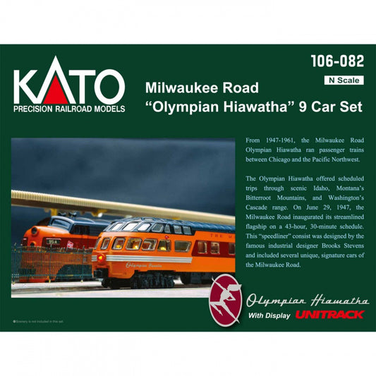 Milwaukee Road "Olympian Hiawatha" 9 Car Set N