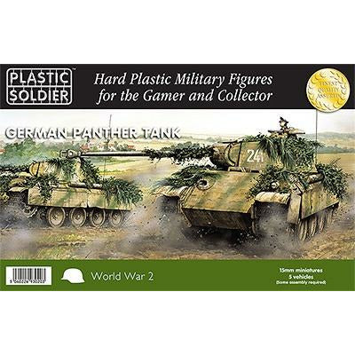 German Panther Tank WWII - Easy Assembly #15012 15mm Scenery Kit by Plastic Soldier