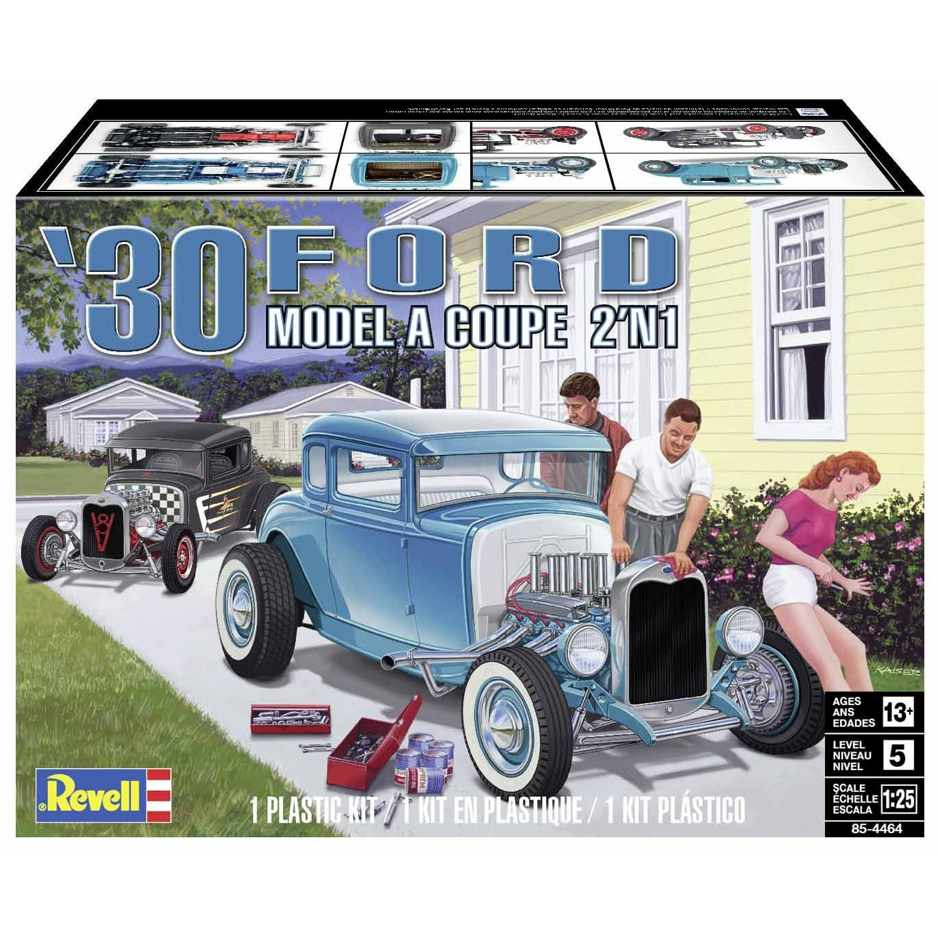 1930 Ford Model A Coupe 1/25 Model Car Kit #4464 by Revell