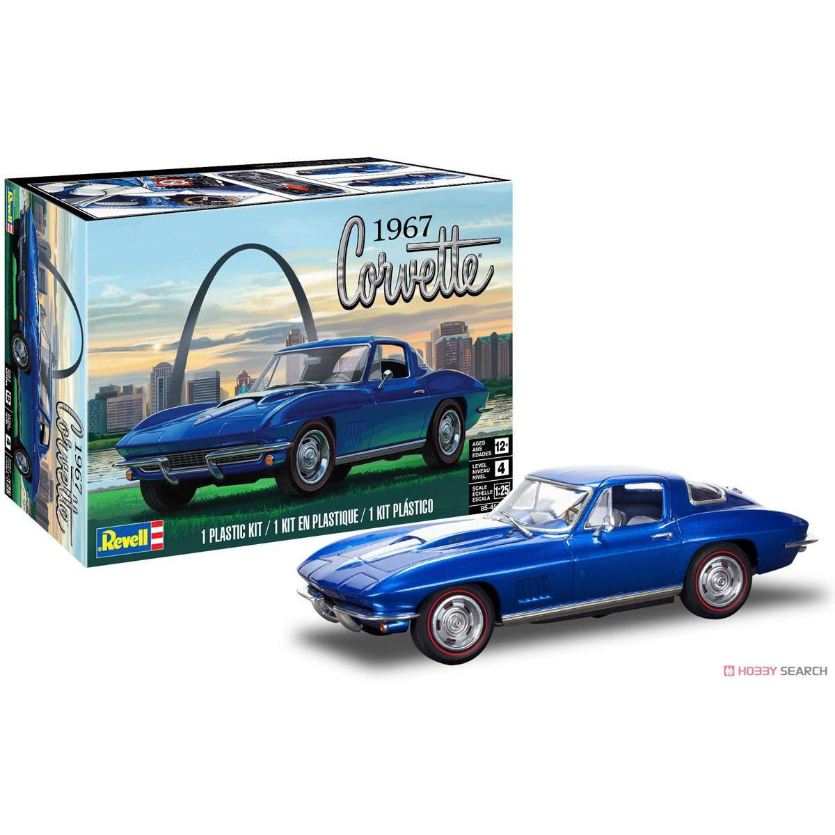 1967 Corvette Coupe 1/25 Model Car Kit #4517 by Revell