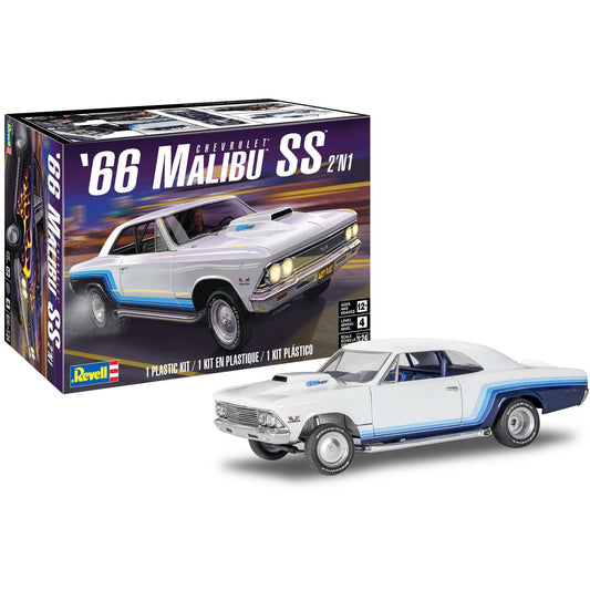 1966 Chevy Malibu SS 2-in-1 1/25 Model Car Kit #4520 by Revell