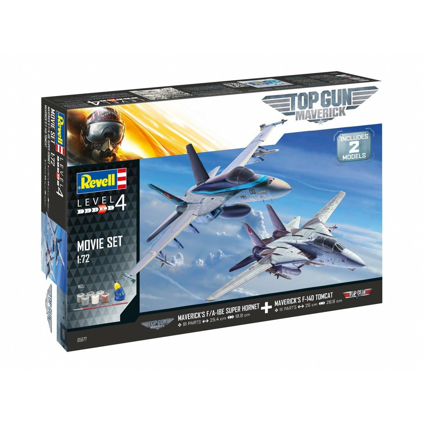 Top Gun Maverick 2 pc Gift Set 1/72 #05677 by Revell