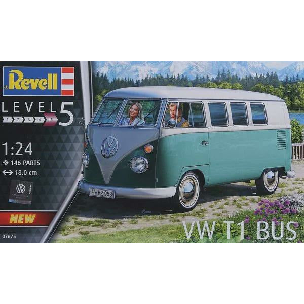 VW T1 Bus 1/24 Model Car Kit #07675 by Revell
