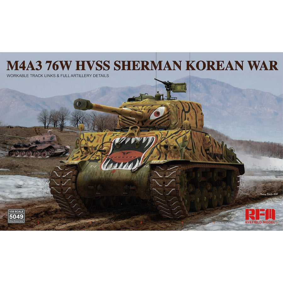 M4A3 76W HVSS Sherman Korean War 1/35 #RM-5049 by Ryefield