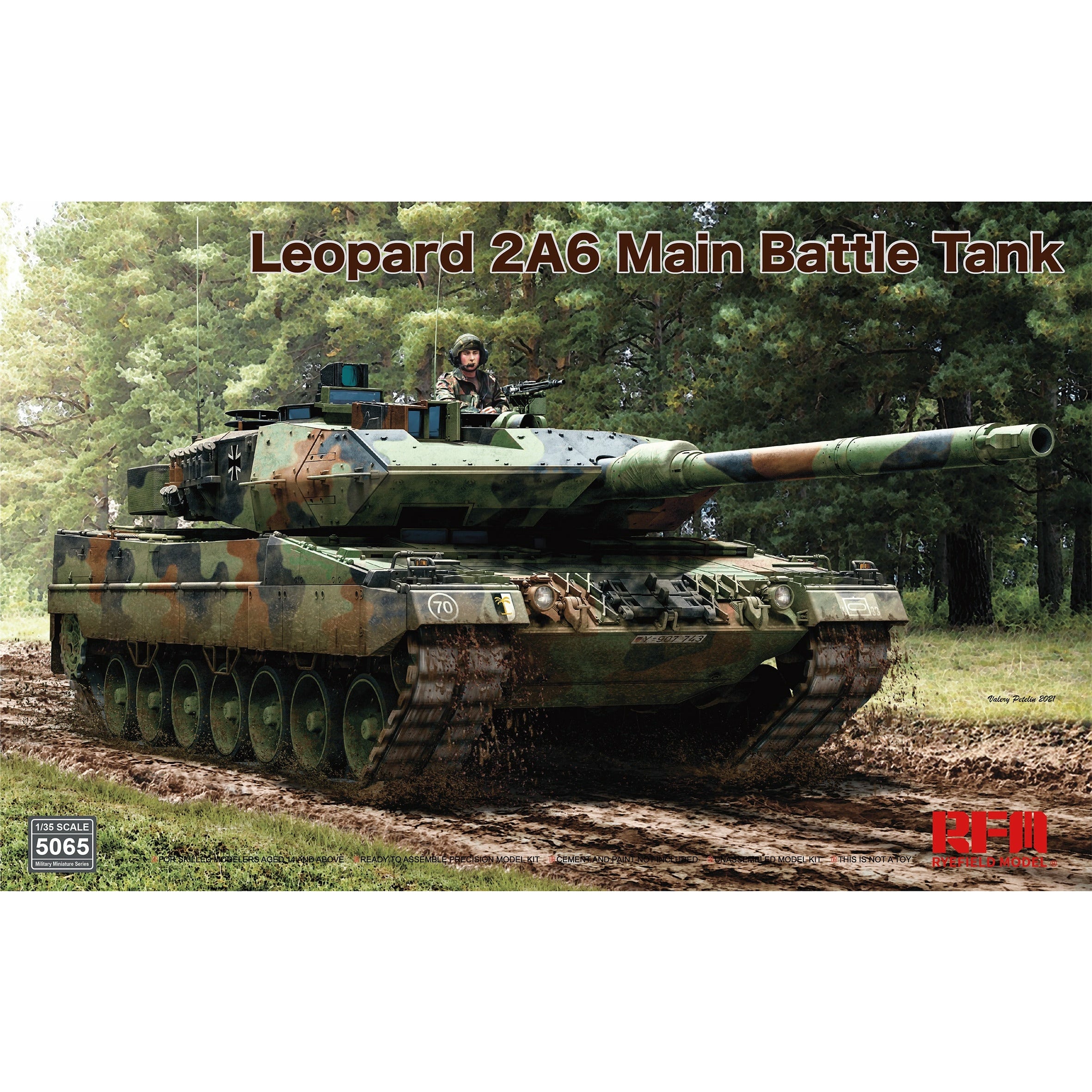 Leopard 2a6 Main Battle Tank w/ Workable Track 1/35 #RM-5065 by Ryefield Model