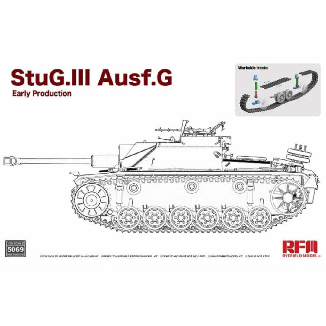 StuG. III Ausf. G Early Production w/ Workable Track Links 1/35 #RM-5069 by Ryefield Model