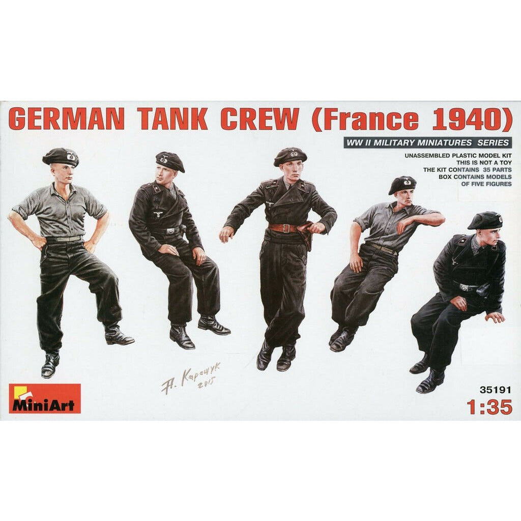 German Tank Crew (France 1940) #35191 1/35 Figure Kit by MiniArt