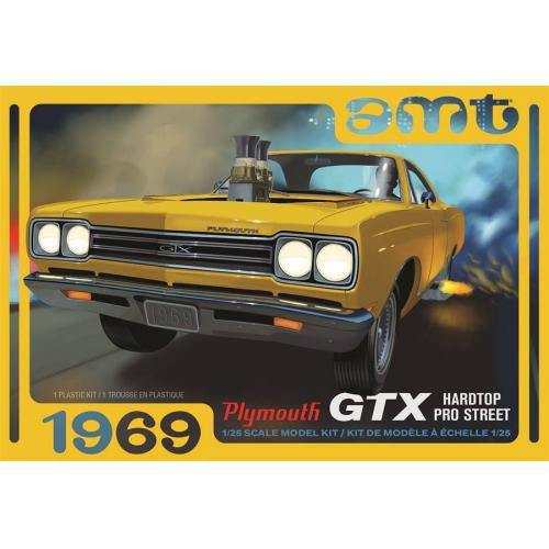 1969 Plymouth GTX Hardtop Pro Street 1/25 Model Car Kit #1180M by AMT
