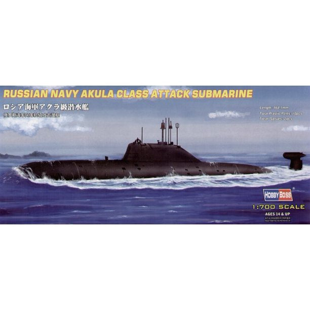 Akula Class Russian Navy Attack Submarine 1/700 Model Submarine Kit #87005 by Hobby Boss
