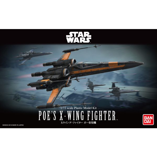 Poe's X-Wing Fighter (The Force Awakens) 1/72 Star Wars Model Kit #0210500 by Bandai