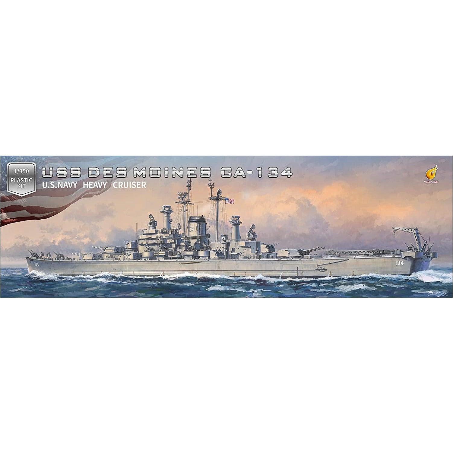 USS Des Moines DX version 1/350 Model Ship Kit #VF350918 by Very Fire