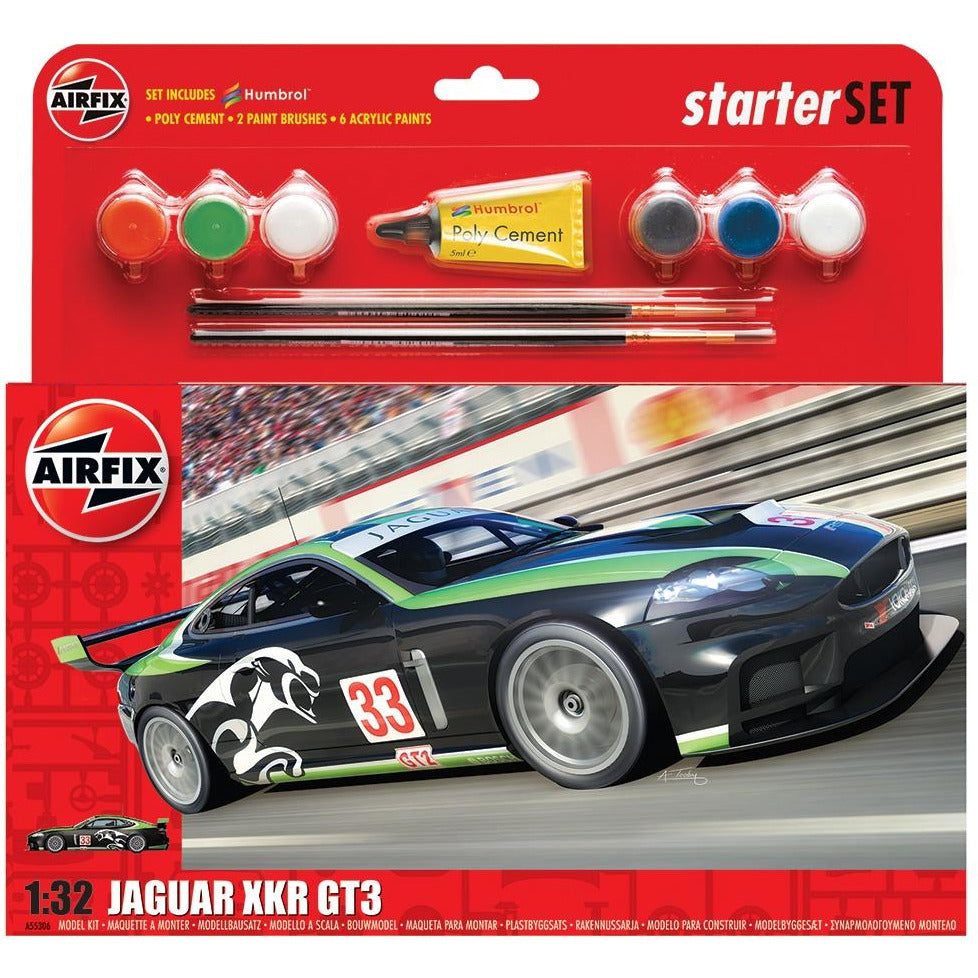 Jaguar XKRGT3 Fantasy Scheme Starter Set 1/32 Model Car Kit #55306 by Airfix