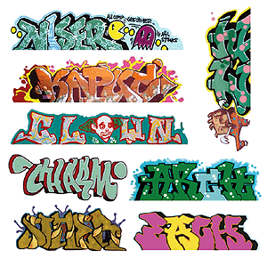 Blair Line Mega Set Modern "Tagger" Graffiti Decals Mega Set #05