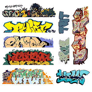 Blair Line Mega Set Modern "Tagger" Graffiti Decals Mega Set #06