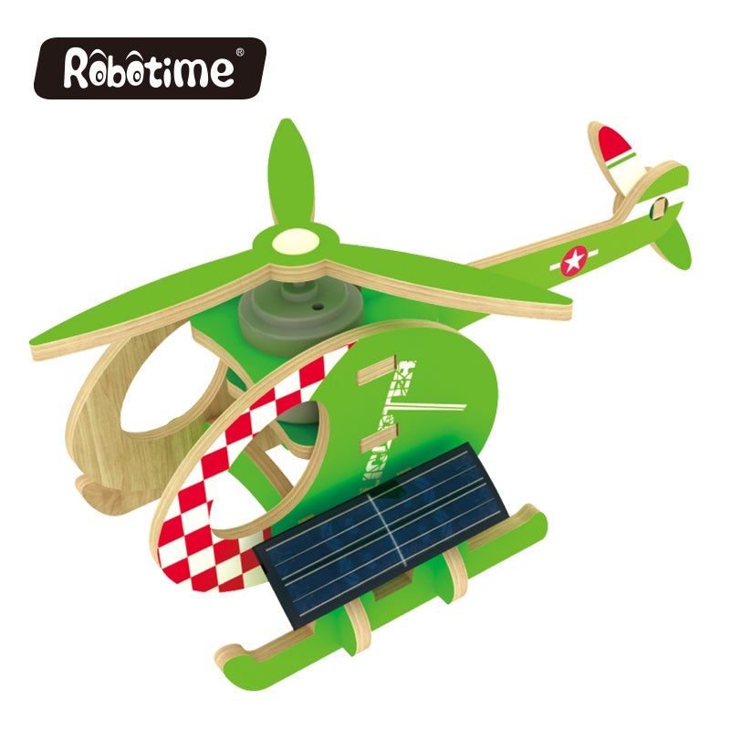 Robotime Solar Powered Wooden Helicoptet