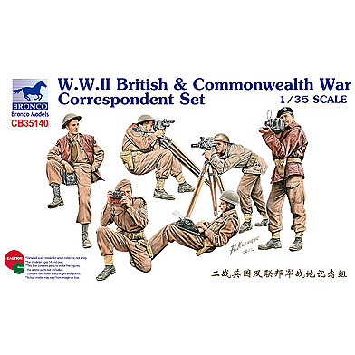 WWII British and Commonwealth War Corresponent Set 1/35 by Bronco Models