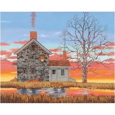 Dimensions Paint by Numbers Home at Sunset (20"x14")