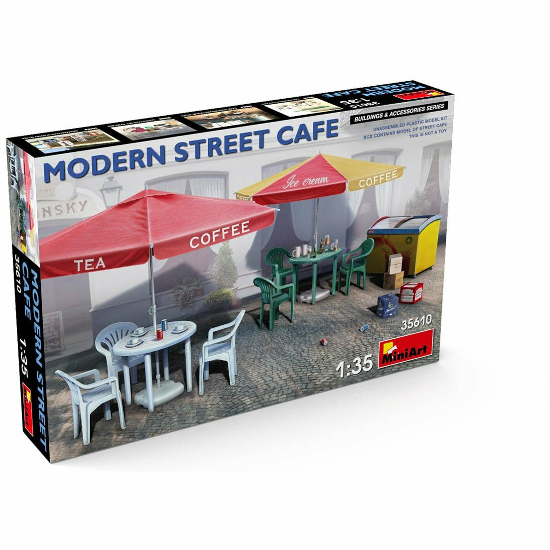 Modern Street Cafe #35610 1/35 Scenery Kit by MiniArt
