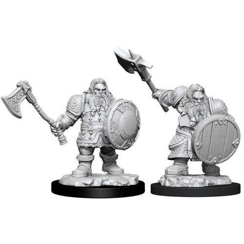 D&D Unpainted Mini - Male Dwarf Fighter 90004