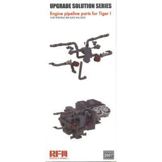 Upgrade Solution Series Engine Pipeline Parts for Tiger I 1/35 for RFM #5003, #5025 by Ryefield Model