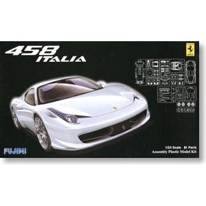 Ferrari 458 Italia White 1/24 Model Car Kit #FU12395 by Fujimi